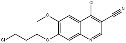 4-氯-7-(3-氯丙氧基)-3-氰基-6-甲氧基喹啉 结构式