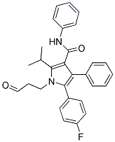5-(4-FLUORO-PHENYL)-2-ISOPROPYL-1-(3-OXO-PROPYL)-4-PHENYL-1H-PYRROLE-3-CARBOXYLIC ACID PHENYLAMIDE 结构式