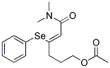 ACETIC ACID 5-DIMETHYLCARBAMOYL-(Z)-4-PHENYLSELENYLPENT-4-ENYL ESTER 结构式