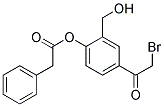 PHENYL-ACETIC ACID 4-(2-BROMO-ACETYL)-2-HYDROXYMETHYL-PHENYLESTER 结构式