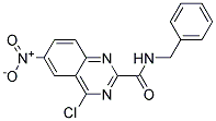 4-CHLORO-6-NITRO-N-(PHENYLMETHYL)-2-QUINAZOLINECARBOXAMIDE 结构式