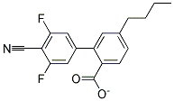 丁基苯甲酸对-3.5-二氟-4-氰基苯酚酯 结构式