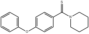 (4-苯氧基-苯基)-哌啶甲硫酮 结构式