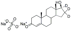 Sodium testosterone-16,16,17-d3 sulfate - controlled 结构式
