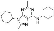 N,9-DICYCLOHEXYL-2,8-DIMETHYL-9H-PURIN-6-AMINE 结构式