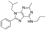 9-ISOBUTYL-2-METHYL-8-PHENYL-N-PROPYL-9H-PURIN-6-AMINE 结构式