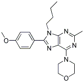 9-BUTYL-8-(4-METHOXYPHENYL)-2-METHYL-6-MORPHOLINO-9H-PURINE 结构式