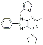 9-((FURAN-2-YL)METHYL)-2-METHYL-8-PHENYL-6-(PYRROLIDIN-1-YL)-9H-PURINE 结构式