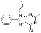 6-CHLORO-2-METHYL-8-PHENYL-9-PROPYL-9H-PURINE 结构式