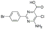 6-氨基-2-(4-溴苯基)-5-氯-嘧啶-4-甲酸 结构式
