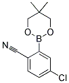 4-CHLORO-2-(5,5-DIMETHYL-1,3,2-DIOXABORINAN-2-YL)BENZONITRILE 结构式