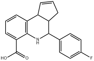 4-(4-FLUOROPHENYL)-3A,4,5,9B-TETRAHYDRO-3H-CYCLOPENTA[C]QUINOLINE-6-CARBOXYLIC ACID 结构式