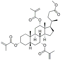 3a，7a，12a-三甲基丙烯酰基胆酸甲酯 结构式