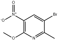 2-甲基-5-硝基-6-甲氧基-3-溴吡啶 结构式