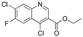ETHYL 4,7-DICHLORO-6-FLUOROQUINOLINE-3-CARBOXYLATE, TECH 结构式