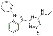 N2-ETHYL-4-CHLORO-6-(1-PHENYL-1H-INDOL-3-YL)-1,3,5-TRIAZIN-2-AMINE, TECH 结构式