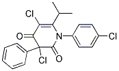 3,5-DICHLORO-1-(4-CHLOROPHENYL)-6-ISOPROPYL-3-PHENYLPYRIDINE-2,4(1H,3H)-DIONE, TECH 结构式