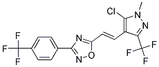 5-{2-[5-CHLORO-1-METHYL-3-(TRIFLUOROMETHYL)-1H-PYRAZOL-4-YL]VINYL}-3-[4-(TR IFLUOROMETHYL)PHENYL]-1,2,4-OXADIAZOLE 结构式