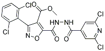 METHYL 3-(2,6-DICHLOROPHENYL)-5-({2-[(2,6-DICHLORO-4-PYRIDYL)CARBONYL]HYDRA ZINO}CARBONYL)ISOXAZOLE-4-CARBOXYLATE 结构式