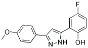 4-FLUORO-2-[3-(4-METHOXYPHENYL)-1H-PYRAZOL-5-YL]PHENOL 结构式