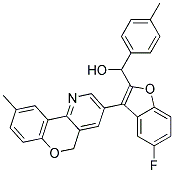 [5-FLUORO-3-(6-METHYL-10H-9-OXA-4-AZA-PHENANTHREN-2-YL)-BENZOFURAN-2-YL]-P-TOLYL-METHANOL 结构式