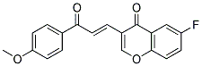 6-FLUORO-3-[(E)-3-(4-METHOXY-PHENYL)-3-OXO-PROPENYL]-CHROMEN-4-ONE 结构式