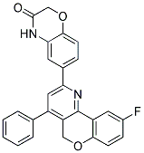 6-(6-FLUORO-1-PHENYL-10H-9-OXA-4-AZA-PHENANTHREN-3-YL)-4H-BENZO[1,4]OXAZIN-3-ONE 结构式