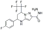 5-(4-FLUORO-PHENYL)-7-PENTAFLUOROETHYL-4,5,6,7-TETRAHYDRO-PYRAZOLO[1,5- A ]PYRIMIDINE-2-CARBOXYLIC ACID HYDRAZIDE 结构式