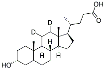 LITHOCHOLIC-11 12-D2 ACID 97 ATOM % D 结构式