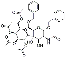 Benzyl 2-acetamido-6-O-benzyl-4-(2,3,4,6-tetra-O-acetyl-β-D-galactopyranosyl)-2-deoxy-α-D-glucopyranoside 结构式