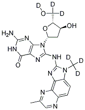 N-(DEOXYGUANOSIN-8-YL)-2-AMINO-3-(TRIDEUTEROMETHYL-D3)-8-METHYLIMIDAZO [4,5-F] QUINOXALINE 结构式