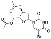 3', 5'-DI-O-ACETYL-5-BROMO-2'-DEOXYURIDINE 结构式