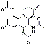 PROPIONYL 3,4,6-TRI-O-ACETYL-2-ACETAMIDO-2-DEOXY-B-D-THIOGALACTOPYRANOSIDE 结构式