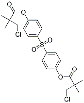 4-({4-[(3-CHLORO-2,2-DIMETHYLPROPANOYL)OXY]PHENYL}SULPHONYL)PHENYL 3-CHLORO-2,2-DIMETHYLPROPANOATE 结构式