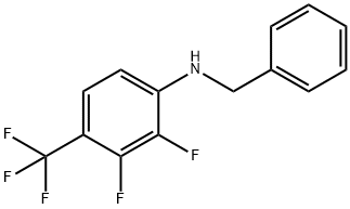 N-BENZYL-2,3-DIFLUORO-4-(TRIFLUOROMETHYL)ANILIN 结构式