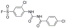 3-CHLORO-4-({[(4-CHLOROBENZOYL)AMINO]CARBONYL}AMINO)BENZENE-1-SULPHONYL FLUORIDE 结构式