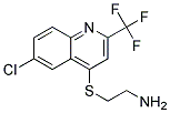 4-(2-AMINOETHYLTHIO)-6-CHLORO-2-(TRIFLUOROMETHYL)QUINOLIN 结构式