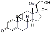 9B,11B-Epoxy-17,21-dihydroxypregna-1,4-diene-3,20-dione  结构式