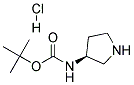N-[(3S)-吡咯烷-3-基]氨基甲酸叔丁酯盐酸盐 结构式