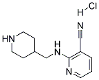 2-[(Piperidin-4-ylmethyl)amino]nicotinonitrile hydrochloride 结构式