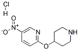 5-Nitro-2-(piperidin-4-yloxy)pyridine hydrochloride 结构式