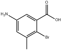 5-氨基-2-溴-3-甲基苯甲酸 结构式