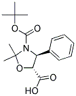 (4S,5R)-N-Boc-2,2-dimethyl-4-phenyl-5-oxozolidine carboxylic acid 结构式