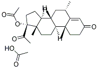 Medroxyprogesterone acetate Micronised USP26 结构式