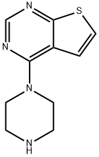 4-(哌嗪-1-基)噻吩并[2,3-D]嘧啶 结构式