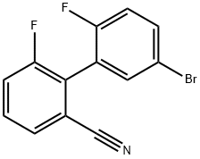 5'-Bromo-2',6-difluorobiphenyl-2-carbonitrile 结构式