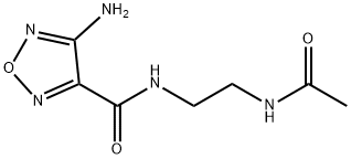 N-(2-乙酰氨基乙基)-4-氨基-1,2,5-噁二唑-3-甲酰胺 结构式