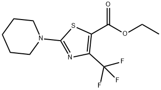 ETHYL 2-(PIPERIDIN-1-YL)-4-TRIFLUOROMETHYL-1,3-THIAZOLE-5-CARBOXYLATE 结构式