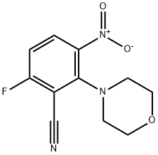 6-Fluoro-2-morpholin-4-yl-3-nitrobenzonitrile 结构式