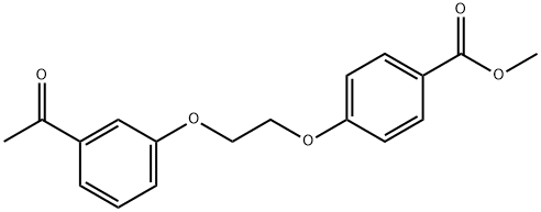 4-(2-(3-乙酰苯氧基)乙氧基)苯甲酸甲酯 结构式